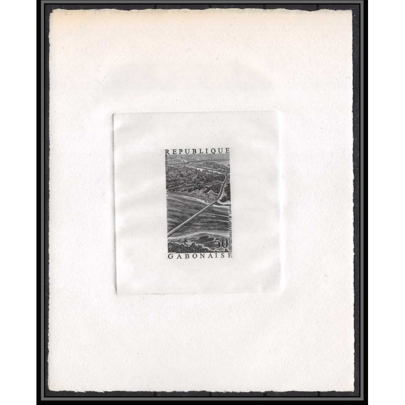0234 Epreuve d'artiste artist proof Gabon y&t 355 pont (bridge) Lambarene