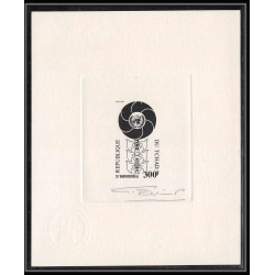 0247 Epreuve d'artiste artist proof PROMO tchad N°500 Admission à l´ONU (uno united nations) Signé signed autograph