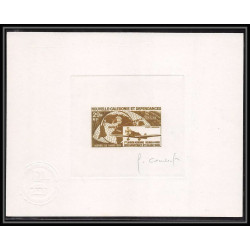 0257 Epreuve d'artiste artist proof Nouvelle-Caledonie y&t 102 Journee du timbre avion plane Signé signed combe