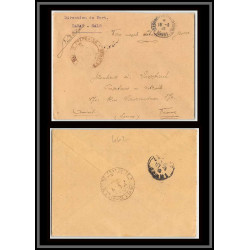 0462 division navale du maroc direction des ports Rabat sale 1913 Lettre cover occupation du maroc War signé