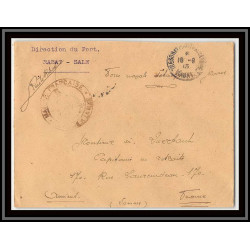0462 division navale du maroc direction des ports Rabat sale 1913 Lettre cover occupation du maroc War signé