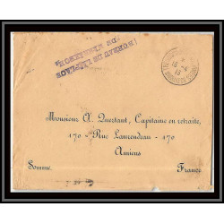0470 Marrakech Commandant d'armes place de Marrakech 1913 Lettre cover occupation du maroc War