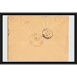 0481 division navale du maroc remorqueur cannebiere port Rabat sale 1913 Lettre cover occupation du maroc War signé