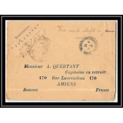 0483 division navale du maroc remorqueur joliette Rabat 1913 Lettre cover occupation du maroc War signé