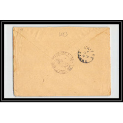 0483 division navale du maroc remorqueur joliette Rabat 1913 Lettre cover occupation du maroc War signé