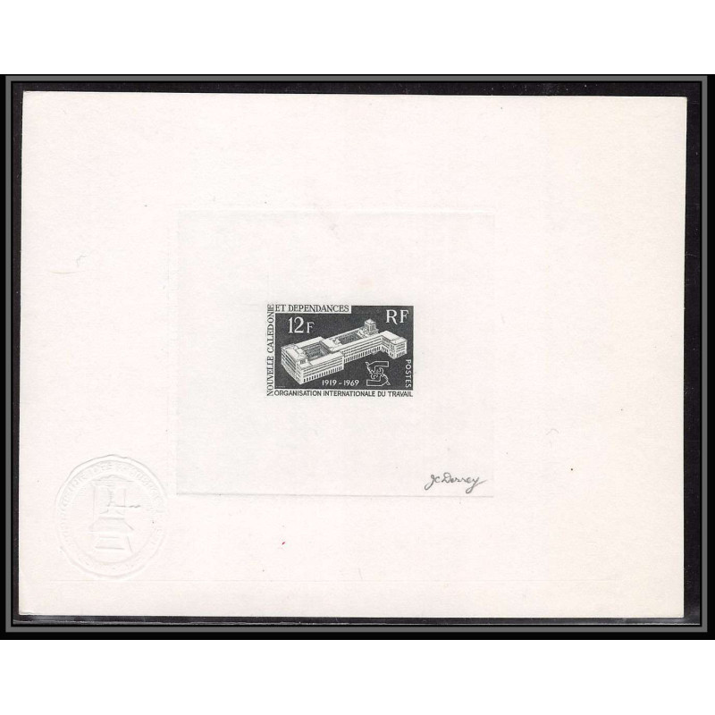 0264 Epreuve d'artiste artist proof Nouvelle-Caledonie y&t 367 UPU union postale Signé signed autograph derrey