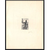0300 Epreuve d'artiste artist proof AEF afrique equatoriale y&t 223 piroguier PIROGUE Signé signed autograph GANDON