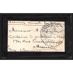 3807 division navale en rade Tanger marine francaise 1911 Lettre cover occupation du maroc War