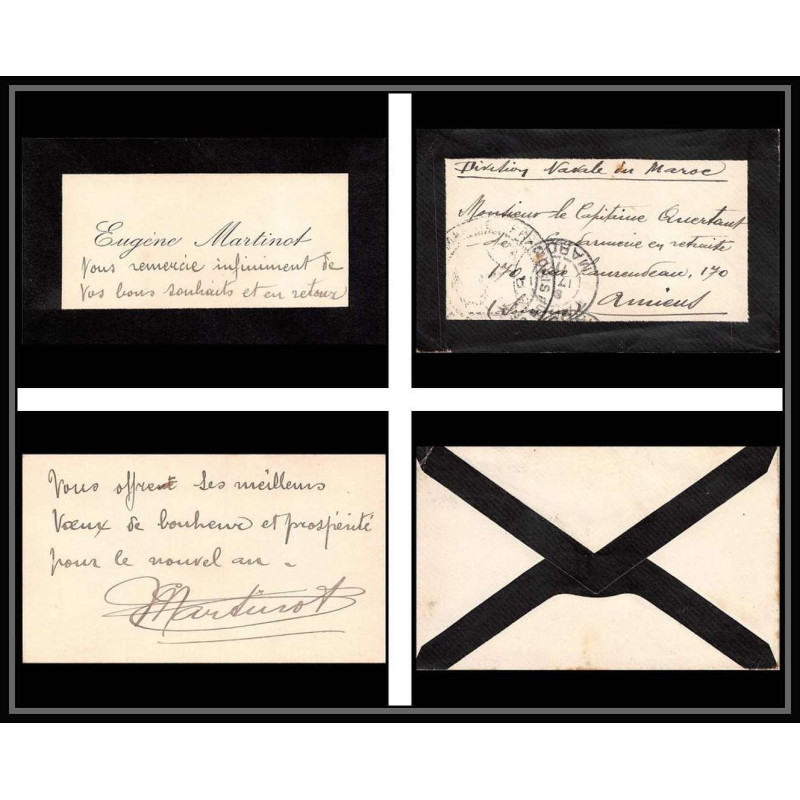 3809 division navale en rade Tanger marine francaise 1911 Lettre cover occupation du maroc War