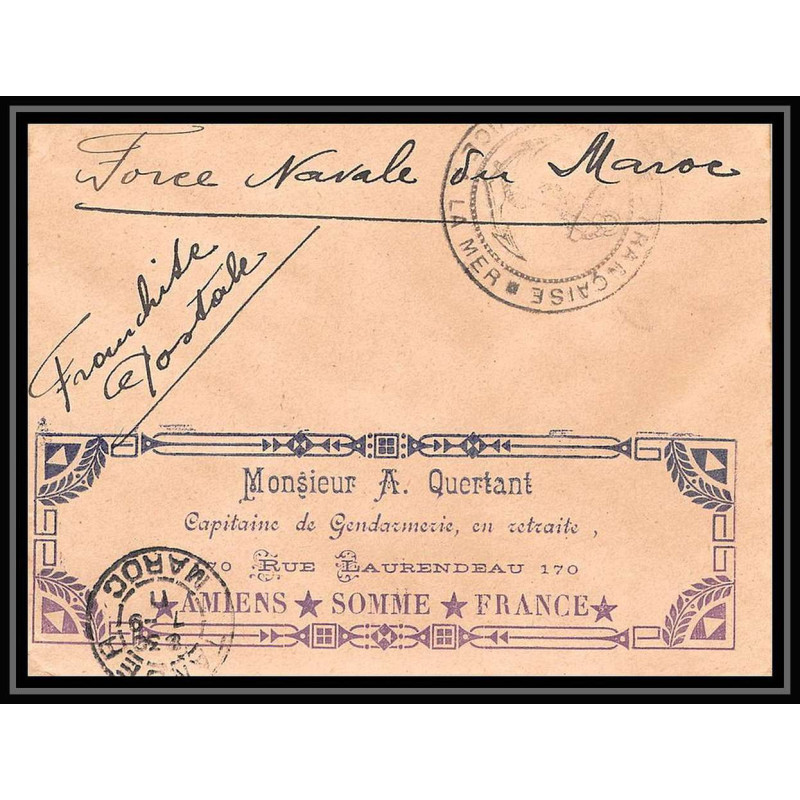 3811 division navale en rade Tanger marine francaise 1911 illustree Lettre cover occupation du maroc War