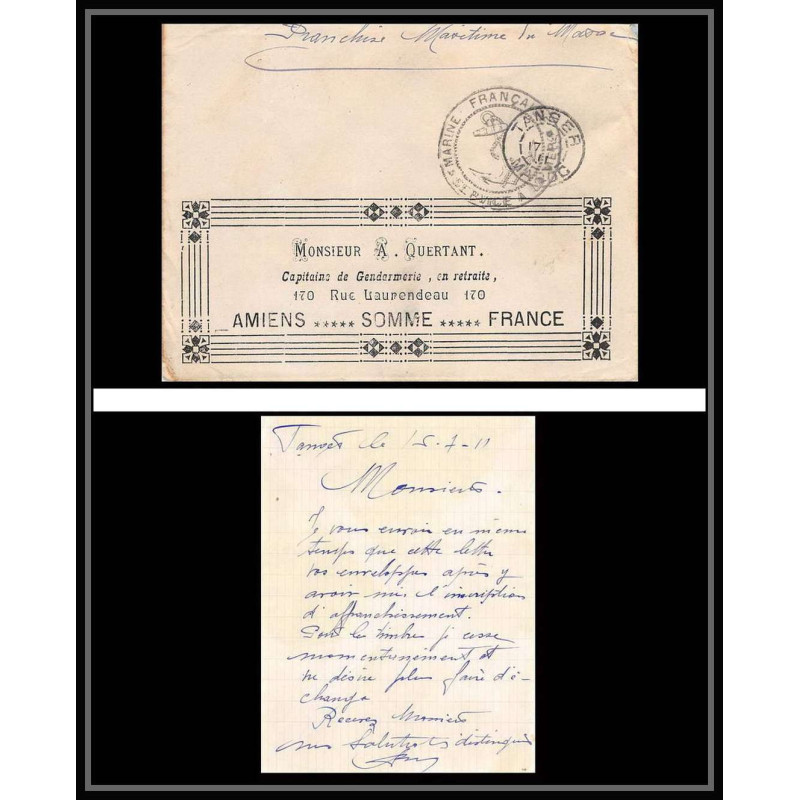 3812 division navale en rade Tanger marine francaise 1911 illustree LAC Lettre cover occupation du maroc War