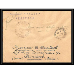 3824 division navale remorqueur Prado MEHEDIYA 1913 Lettre cover occupation du maroc War