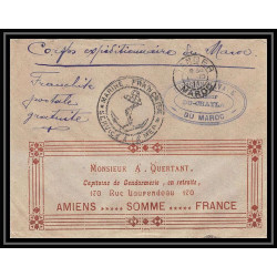 3838 division navale croiseur Du Chayla 1911 illustree Lettre cover occupation du maroc War