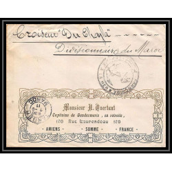 3842 division navale croiseur Du Chayla 1911 illustree Lettre cover occupation du maroc War