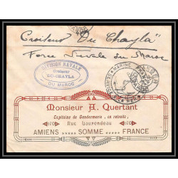 3843 division navale croiseur Du Chayla 1911 illustree Lettre cover occupation du maroc War
