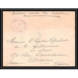 3849 division navale croiseur Cosmao 1912 Lettre cover occupation du maroc War