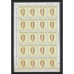 183 - Cuba ** MNH N° 1009/1015 Coquillages shell shells feuilles (sheets)