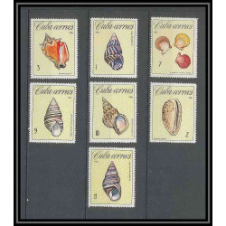 183a Cuba ** MNH N° 1009/1015 Coquillages shell shells