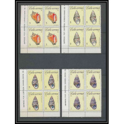 183b Cuba ** MNH N° 1009/1015 Coquillages shell shells bloc 4