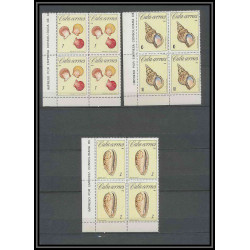 183b Cuba ** MNH N° 1009/1015 Coquillages shell shells bloc 4