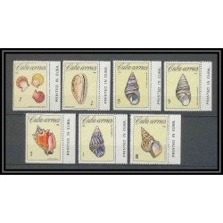 183c Cuba ** MNH N° 1009/1015 Coquillages shell shells