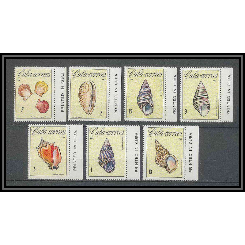 183c Cuba ** MNH N° 1009/1015 Coquillages shell shells
