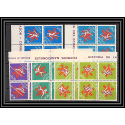 196c Equateur (ecuador) N° 775 / 776 + (PA) 472/475 jeux olympiques (olympic) 1968 GRENOBLE BLOC 4