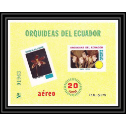 201 Equateur (ecuador) ** MNH bloc ** - Orchidées orchids fleur flowers flower fleurs