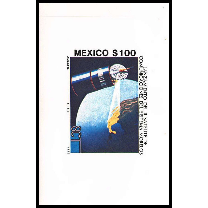 219 Mexique (Mexico) BLOC N° 31 Espace (space) SATELITE MORELOS ** mnh 