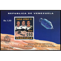 278 Venezuela BLOC N° 16 Espace (space) Apollo 11 ** mnh