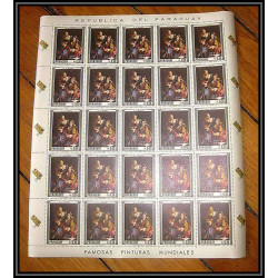 Paraguay - 137c ** MNH N° 906/911 Rembrandt Overprinted espace (space) ATS IN ORBIT feuilles (sheets)