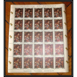 Paraguay - 137c ** MNH N° 906/911 Rembrandt Overprinted espace (space) ATS IN ORBIT feuilles (sheets)