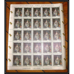 Paraguay - 137c ** MNH N° 906/911 Rembrandt Overprinted espace (space) ATS IN ORBIT feuilles (sheets)