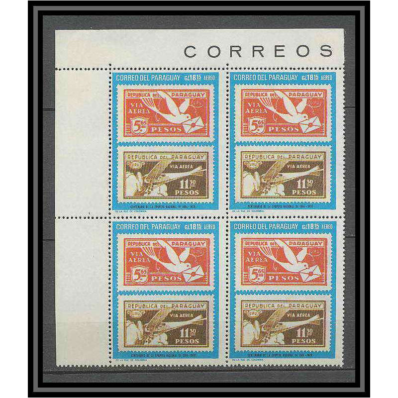 Paraguay - 144a ** MNH upu timbres sur timbres