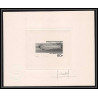 0566 Epreuve d'artiste artist proof benin y&t 270 zeppelin Signé signed autograph Combet