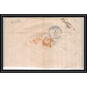 41076 Lettre LAC Allemagne Deutschland Luebeck tourt-3 forbach rouge 1867 cette herault France marque d'entree Vorlaufer
