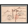 41084 Lettre LAC Allemagne Deutschland Elberfeld CPR2 prusse givet 1845 cette herault France marque d'entree Vorlaufer