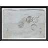 41096 Lettre LAC Allemagne Deutschland 1847 wesel Prusse forbach CPR2 convoyeur cette herault France marque entree