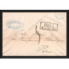41108 Lettre LAC Allemagne Deutschland Coeln cologne prusse erquelines 3 bleu 1847 paris France marque entree Vorlaufer