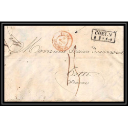 41112 Lettre LAC Allemagne Deutschland Coeln cologne 1849 convoyeur cette herault France marque d'entree Vorlaufer