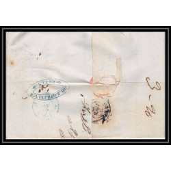 41114 Lettre LAC Allemagne Deutschland Coeln prusse givet CPR2 1847 taxe 16 cette France marque d'entree Vorlaufer