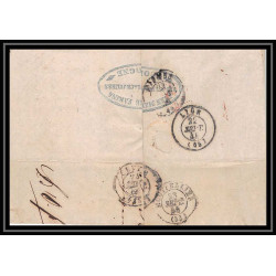 41118 Lettre LAC Allemagne Deutschland Coeln cologne prusse forbach 1844 CPR2 cette herault France marque d'entree
