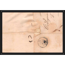 41121 Lettre LAC Allemagne Deutschland Coeln cologne prusse givet CPR2 1846 cette herault France marque d'entree