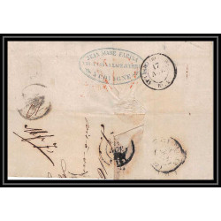 41123 Lettre LAC Allemagne Deutschland Coeln prusse forbach 1846 CPR2 cette herault France marque d'entree Vorlaufer