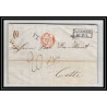 41130 Lettre LAC Allemagne Deutschland hannover TT tour t strasbourg 1846 cette herault France marque d'entree Vorlaufer