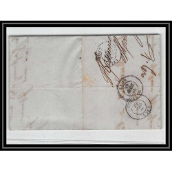 41133 Lettre LAC Allemagne Deutschland hannover TT tour t strasbourg 1848 cette herault France marque d'entree Vorlaufer