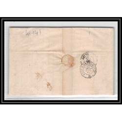 41141 Lettre LAC Allemagne Deutschland Lubeck TT tour t forbach 1867 cette herault France marque d'entree Vorlaufer