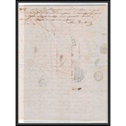 41146 Lettre LAC Allemagne Deutschland Lubeck TTR4 TT tour t strasbourg 1844 cette France marque d'entree Vorlaufer