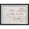 41150 Lettre LAC Allemagne Deutschland Lubeck TTR4 TT tour t strasbourg 1843 cette France marque d'entree Vorlaufer