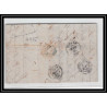 41155 Lettre LAC Allemagne Deutschland Lubeck TT tour t strasbourg 1845 cette herault France marque d'entree Vorlaufer